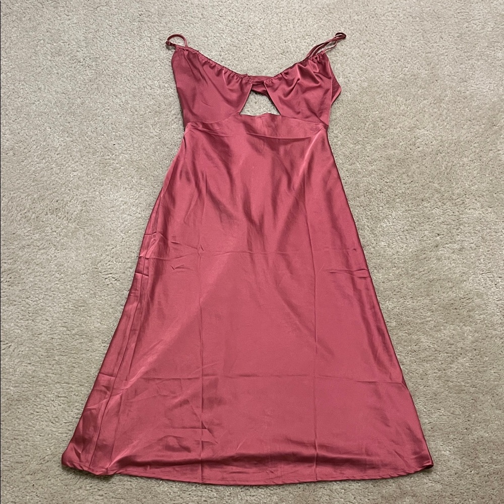 Petal & Pup Satin Slip Dress in Dusty Rose
